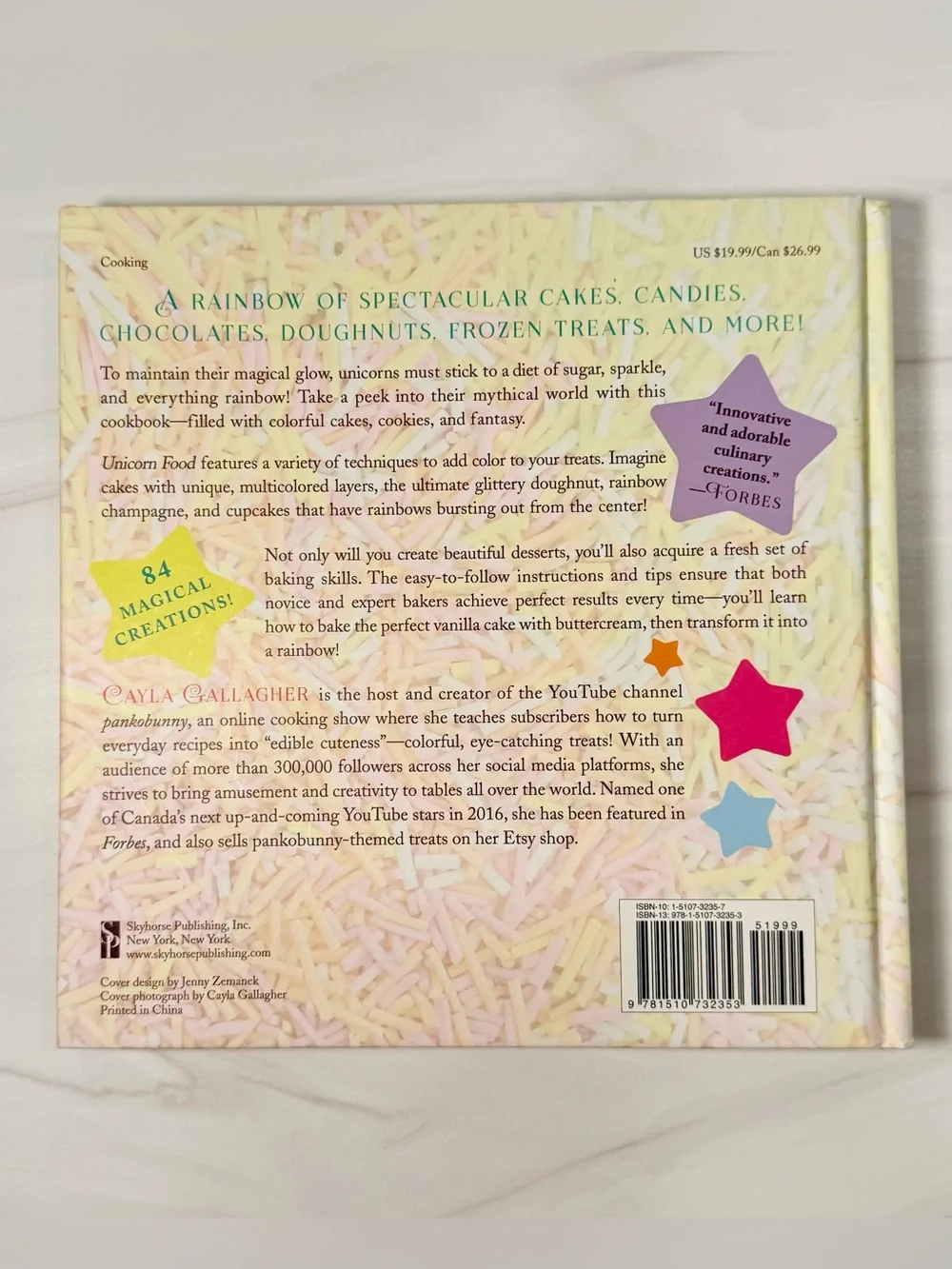 Unicorn Food Kids Cookbook by Cayla Gallagher NWOT